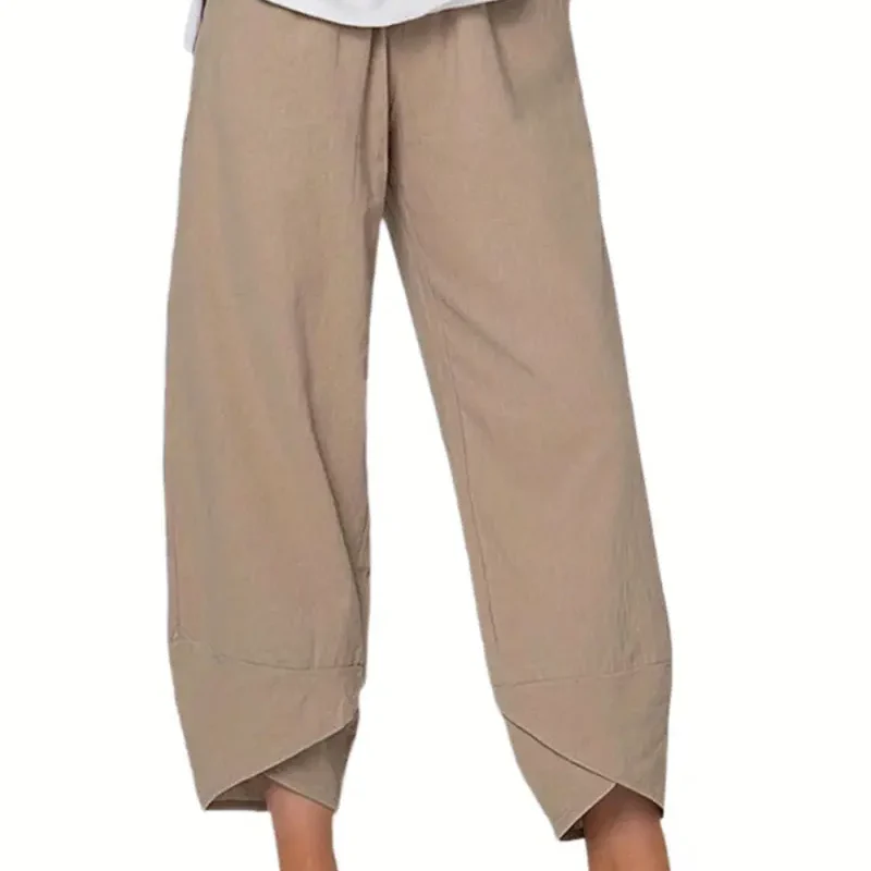 Women'S Plus Size Cotton Wide Leg Pants