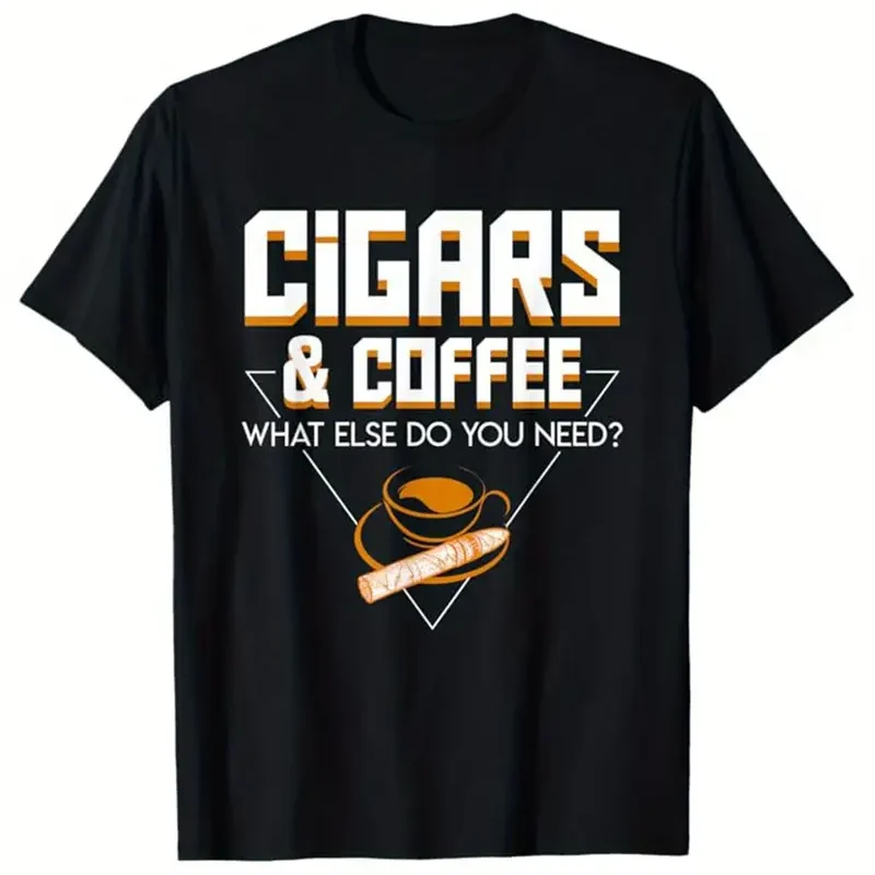 Men'S Cigar Printed Cotton T-Shirt
