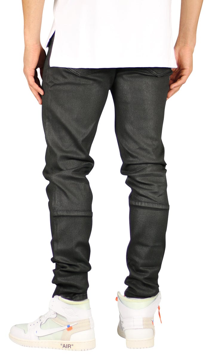 Wax Coated Slim Tapered Jeans - Image 6
