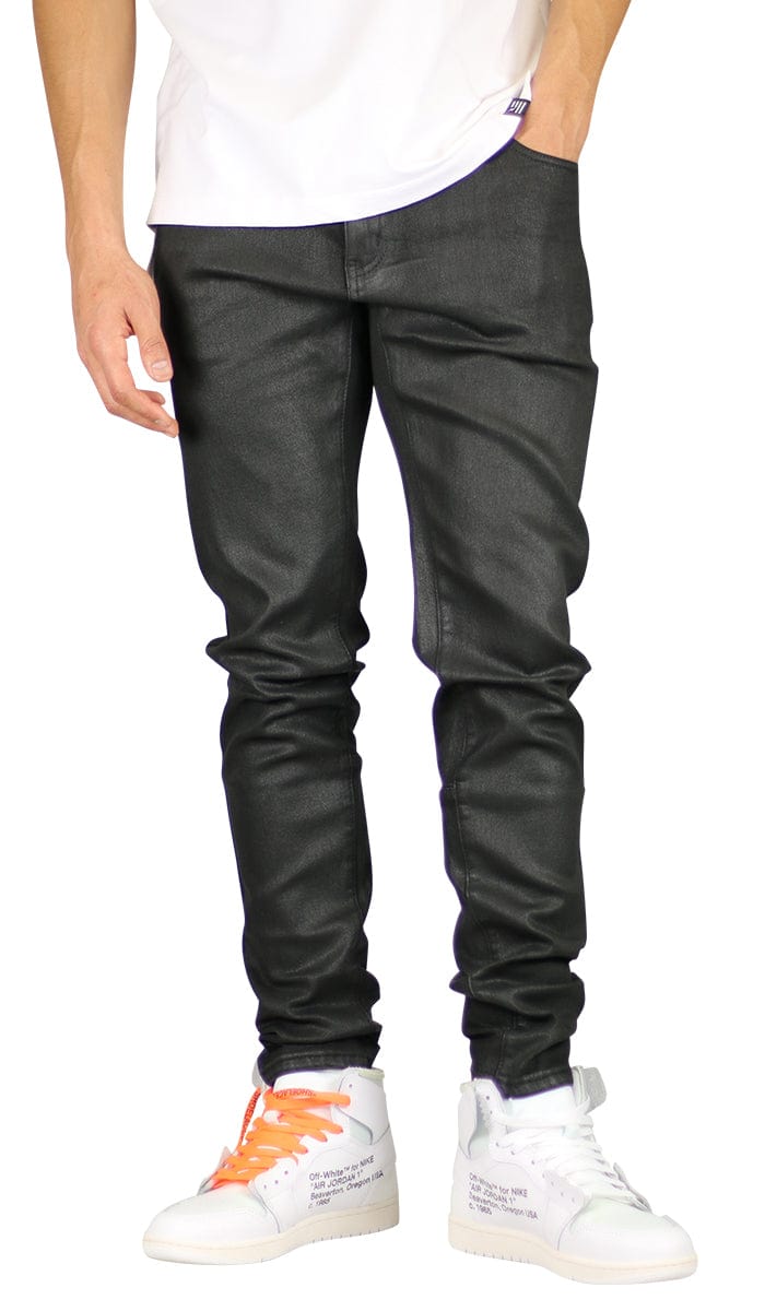 Wax Coated Slim Tapered Jeans - Image 5