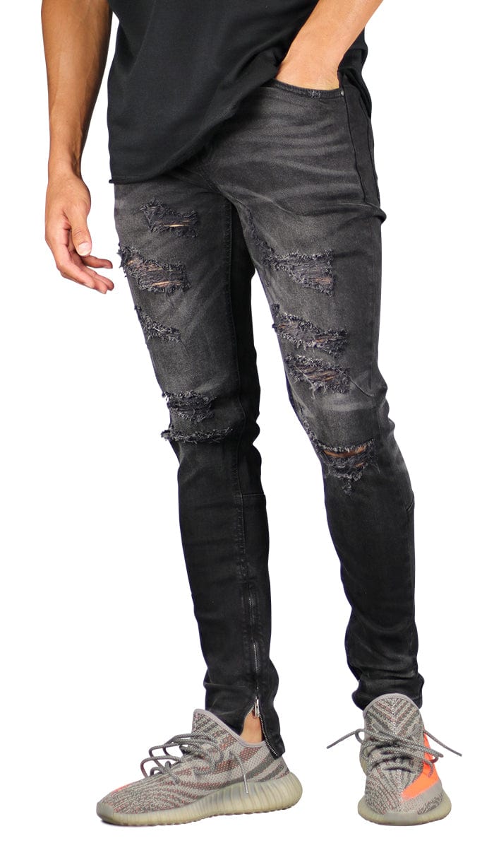 Black Gao Zipper Jeans - Image 10