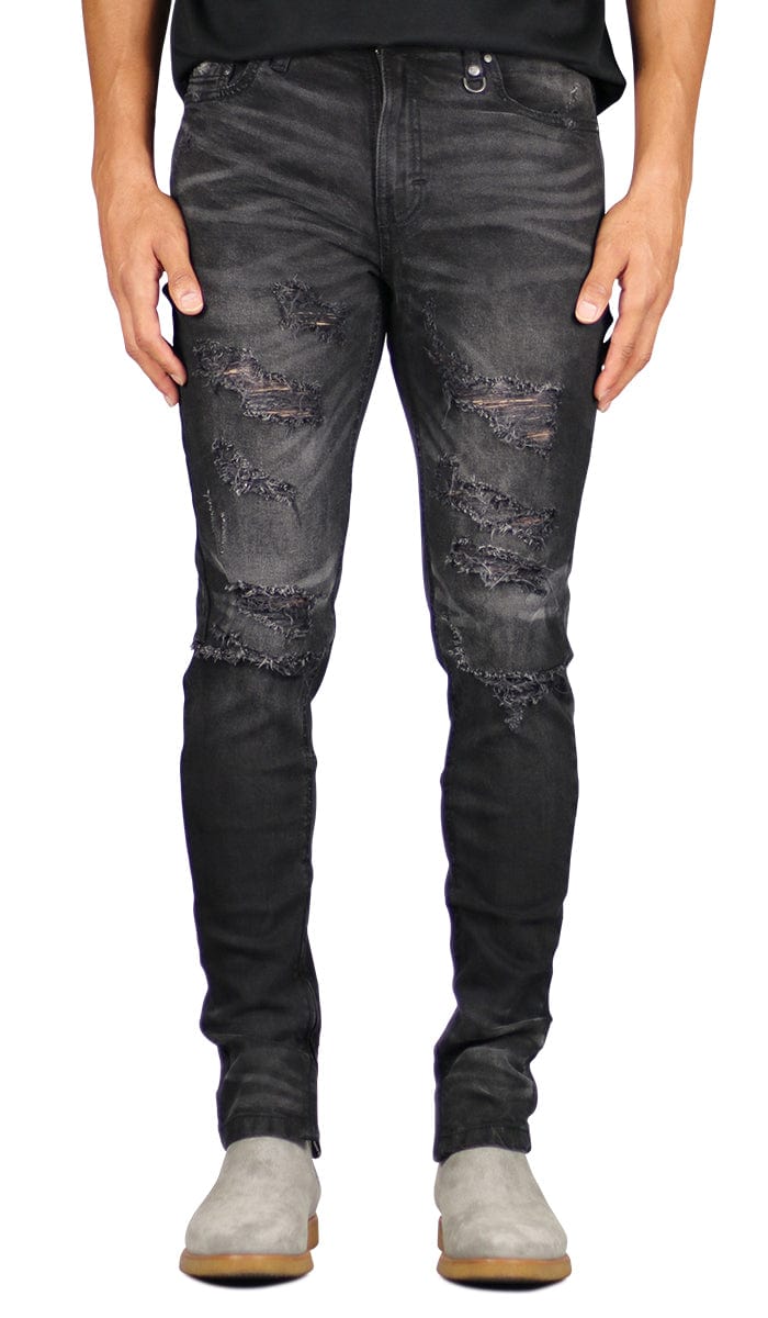 Black Gao Zipper Jeans