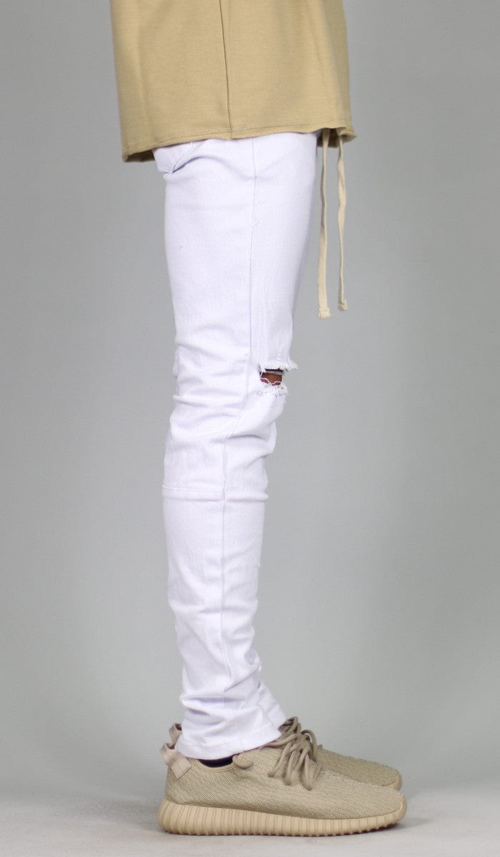 White Nate Zipper Pants - Image 3