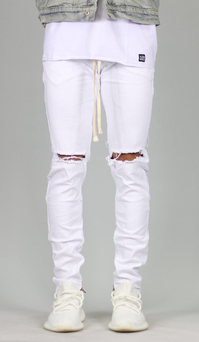 White Nate Zipper Pants - Image 5
