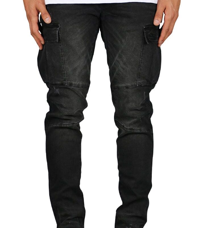 Black Cargo Jeans
