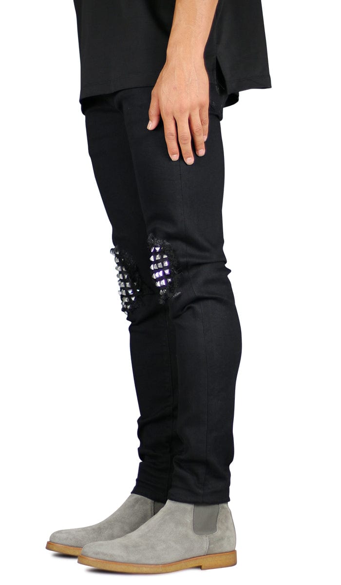 Jet Black Studded Jeans - Image 2