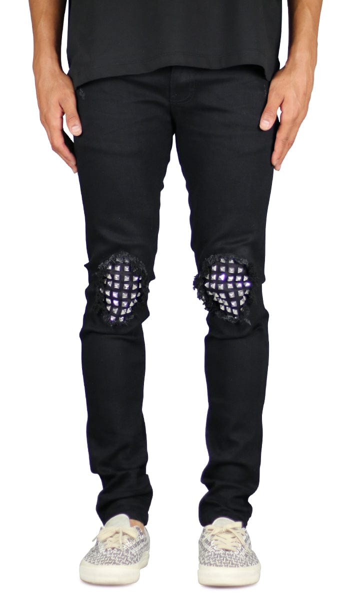 Jet Black Studded Jeans - Image 5