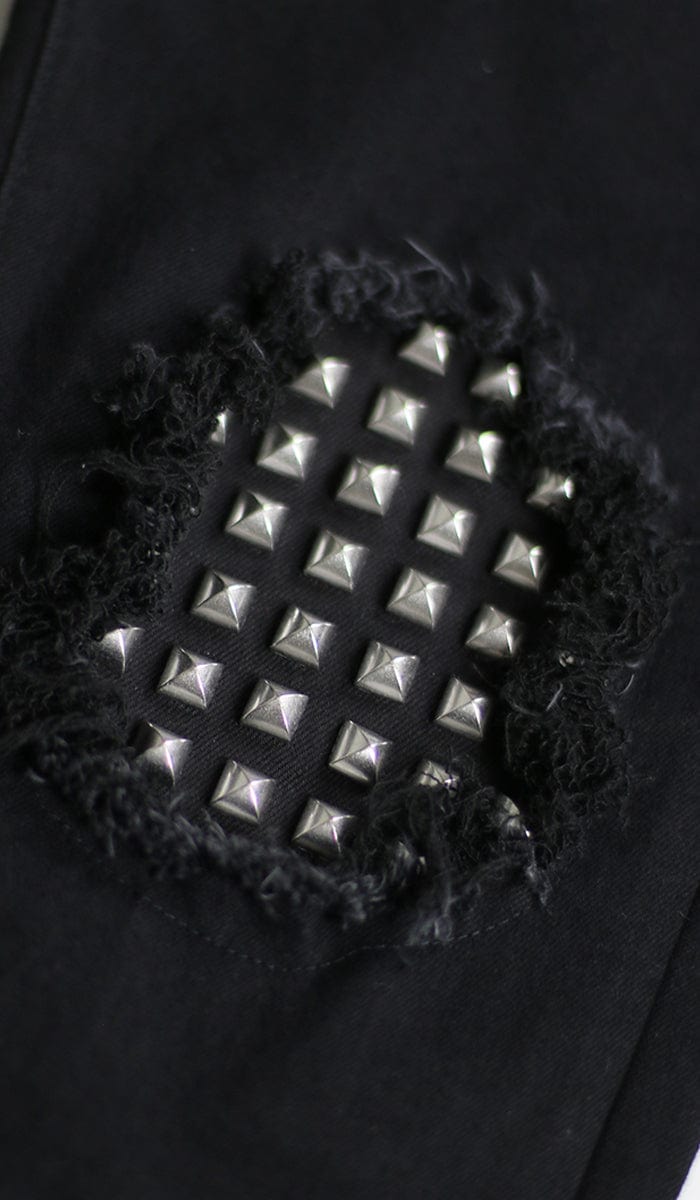 Jet Black Studded Jeans - Image 8