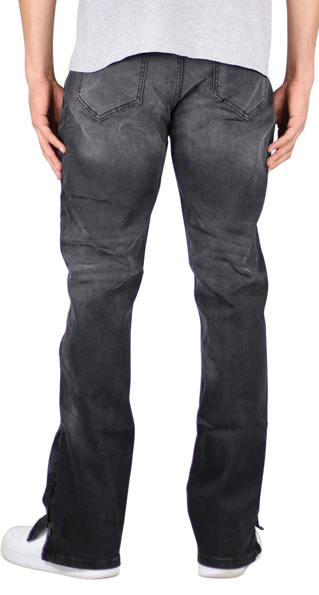 Black Flare Zipper Jeans - Image 7