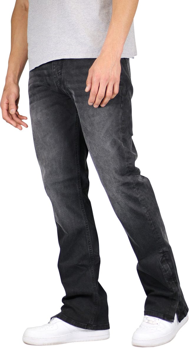 Black Flare Zipper Jeans - Image 6