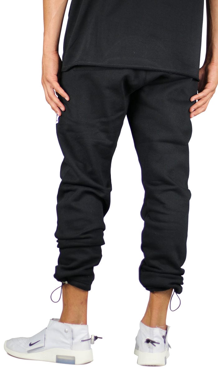 Black Cord Lock Sweat Pants - Image 5