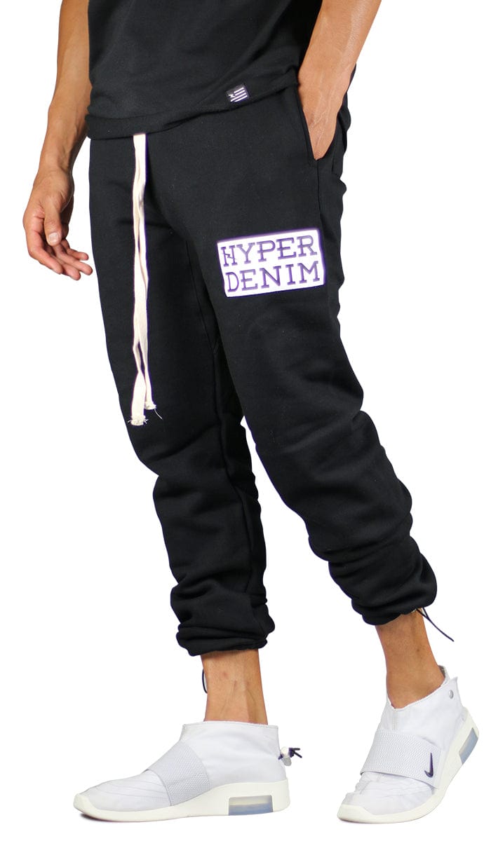 Black Cord Lock Sweat Pants - Image 7