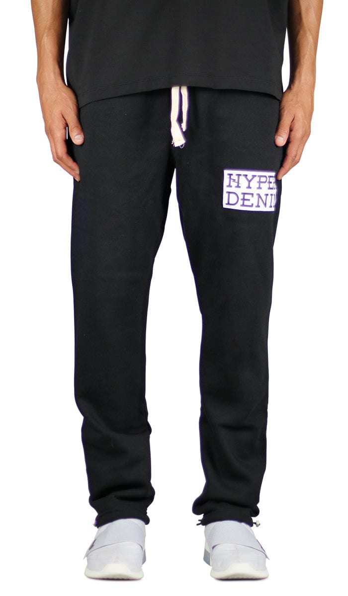 Black Cord Lock Sweat Pants - Image 2