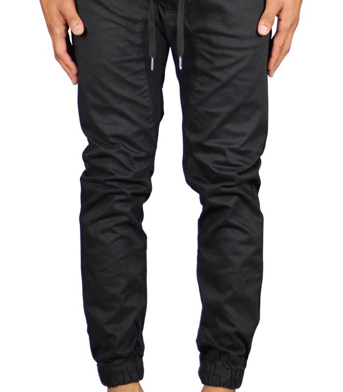 Black Drop Crotch Joggers