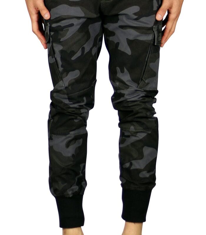 Black Camo Cargo Joggers