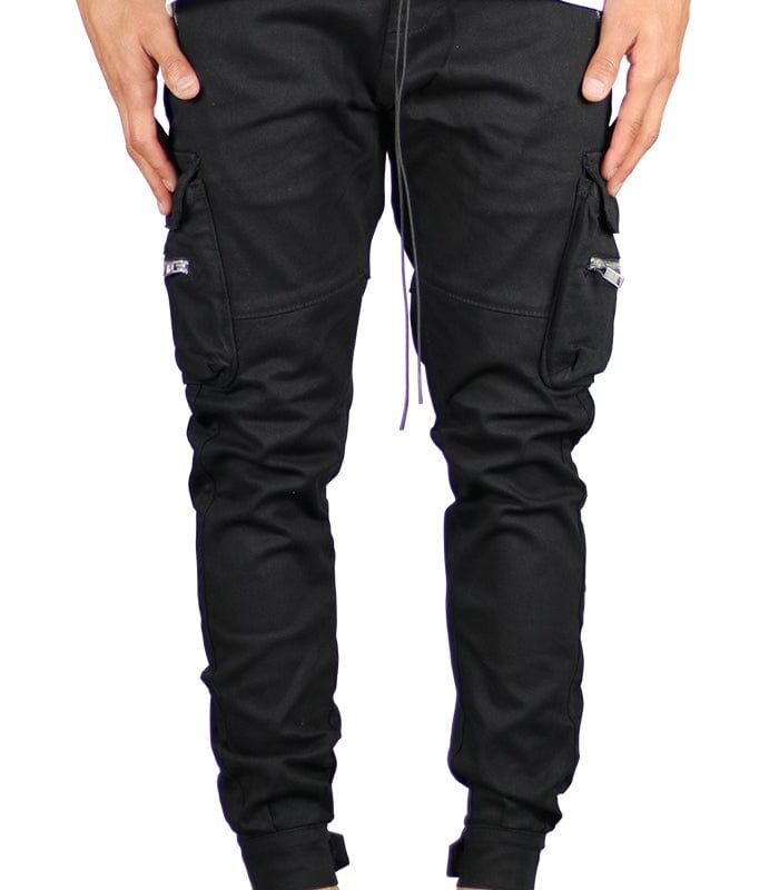 Black Combat Cargo Pants