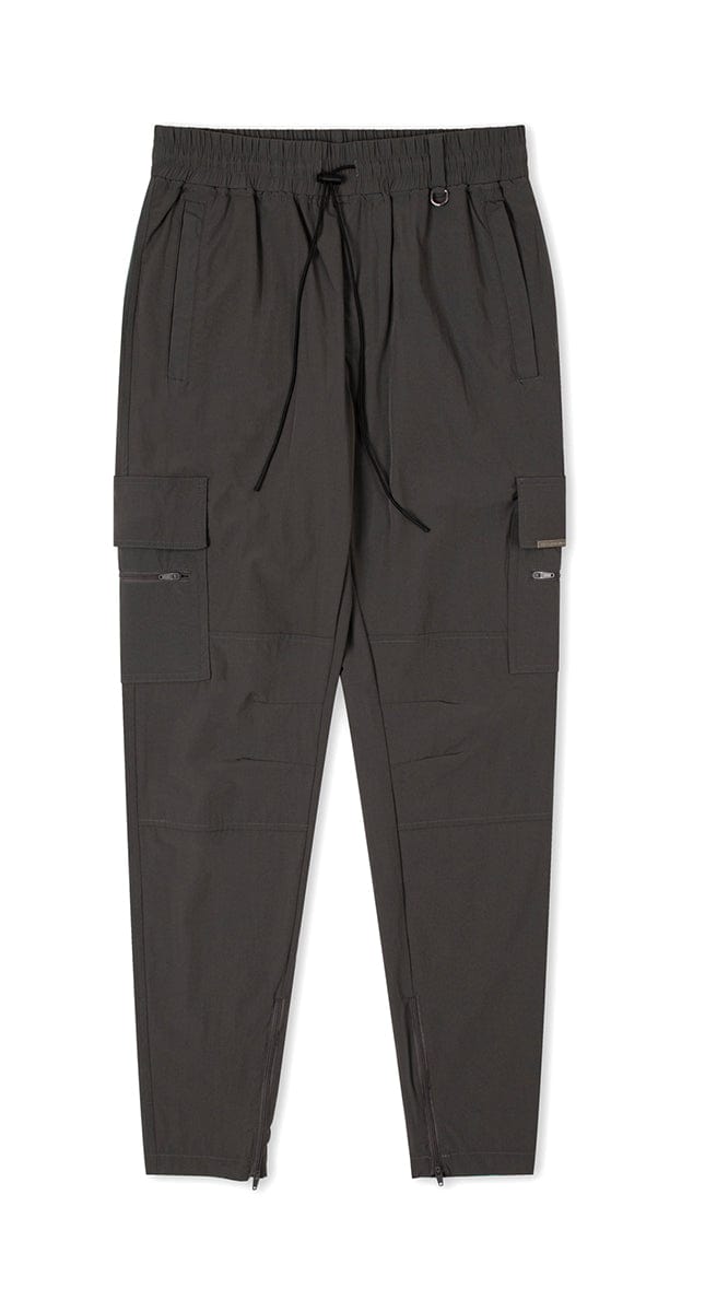 Charcoal Cool Nylon Zipper Pants - Image 5