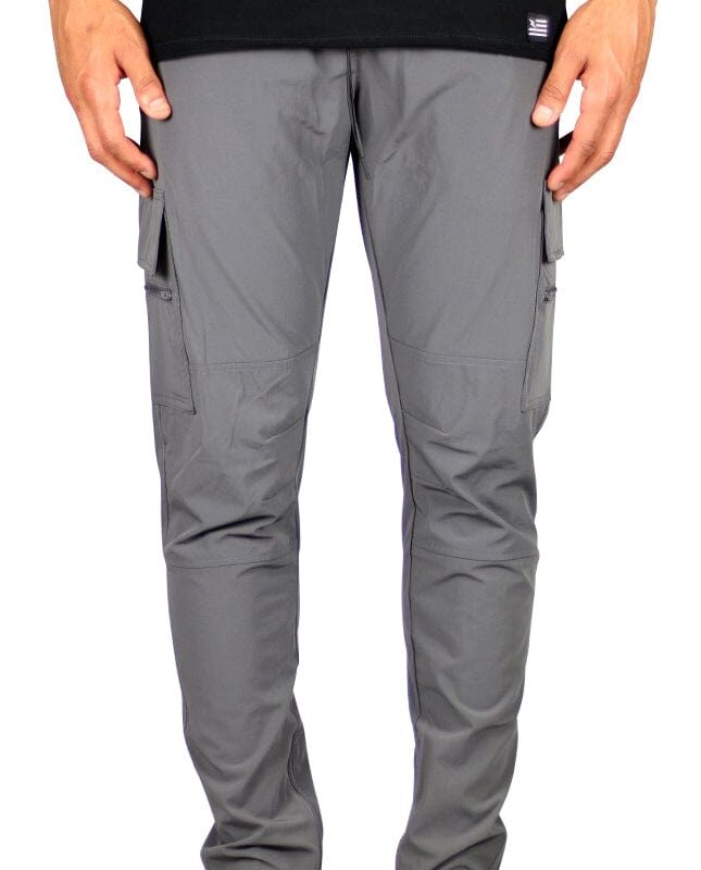 Charcoal Cool Nylon Zipper Pants