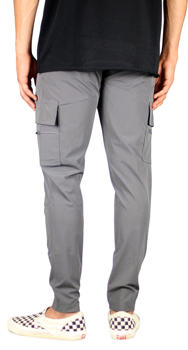 Charcoal Cool Nylon Zipper Pants - Image 3