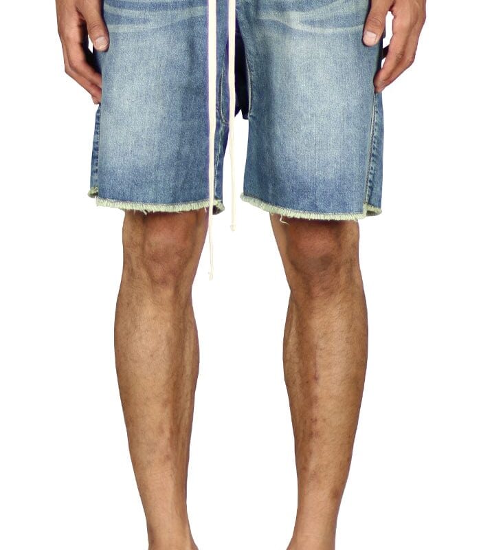 Indigo Drop Denim Shorts