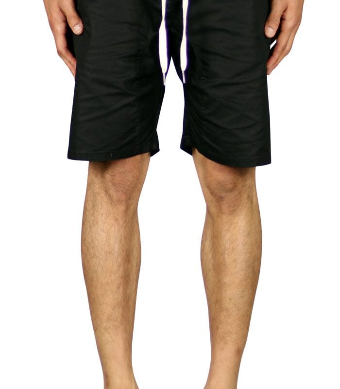 Black Drop Crotch Shorts