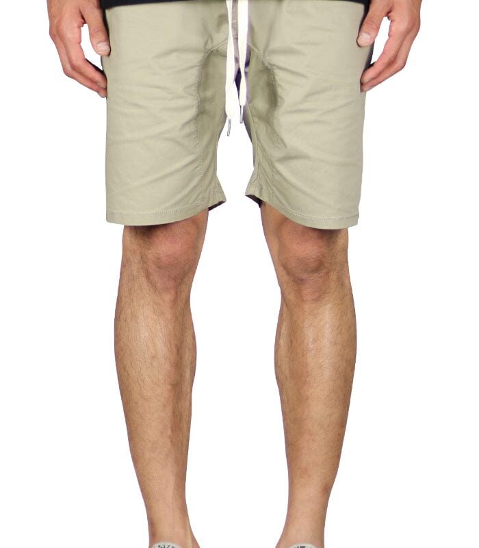 Khaki Drop Crotch Shorts
