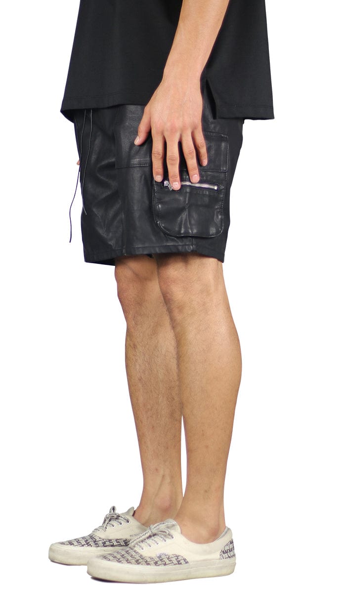 Leather Cargo Shorts - Image 2