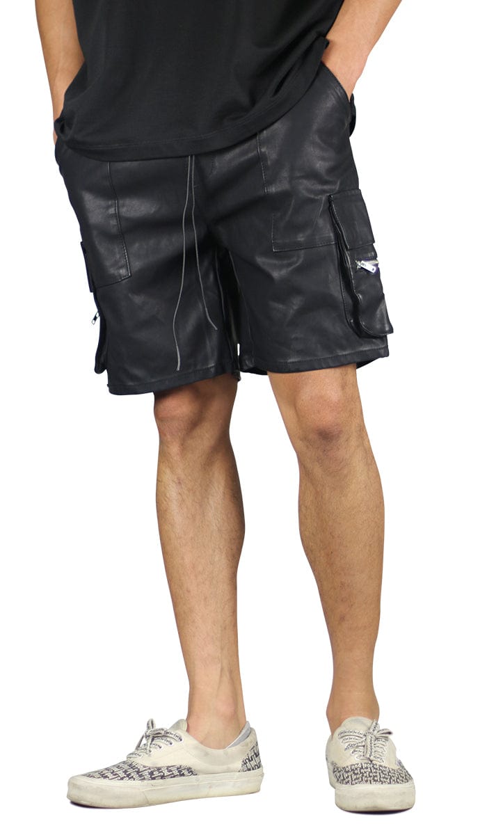 Leather Cargo Shorts - Image 5