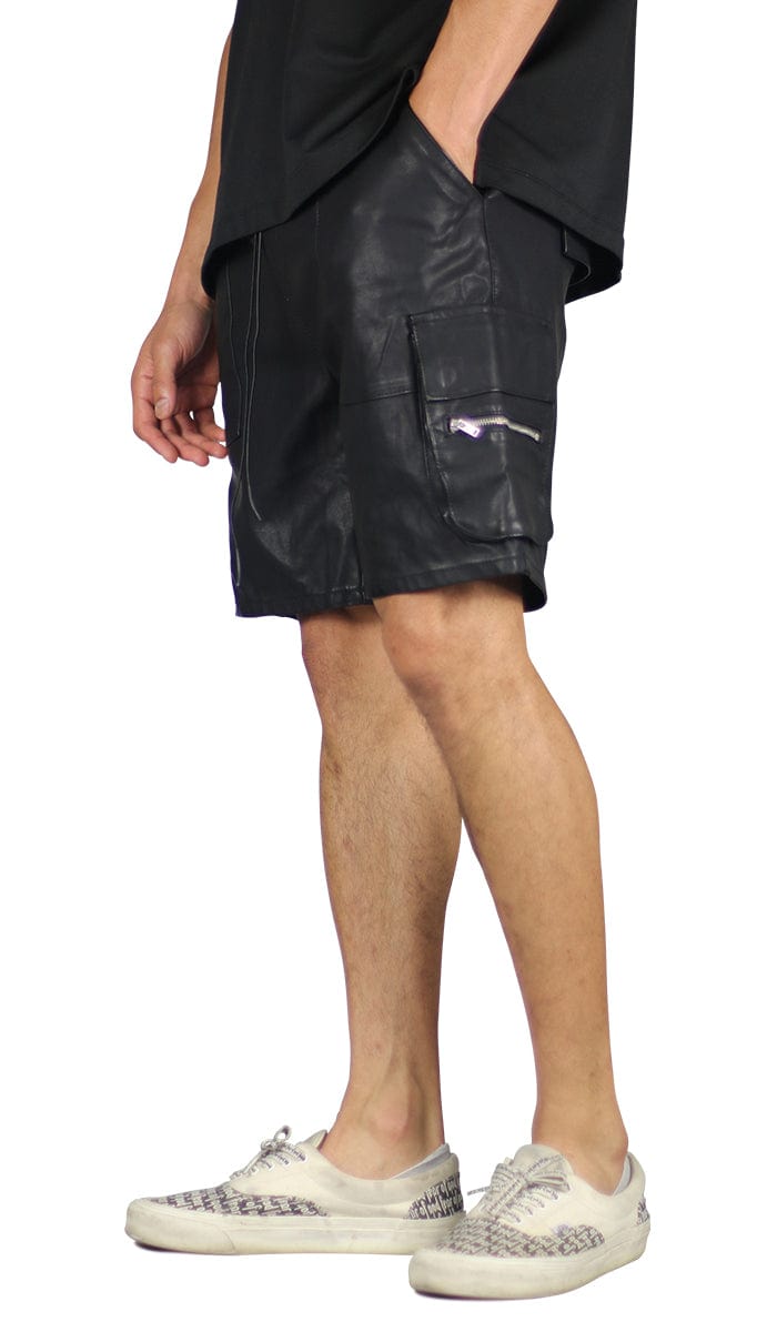 Leather Cargo Shorts - Image 6