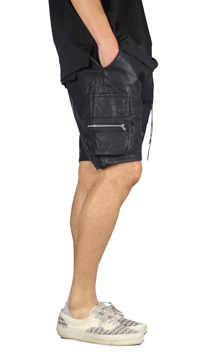 Leather Cargo Shorts - Image 7