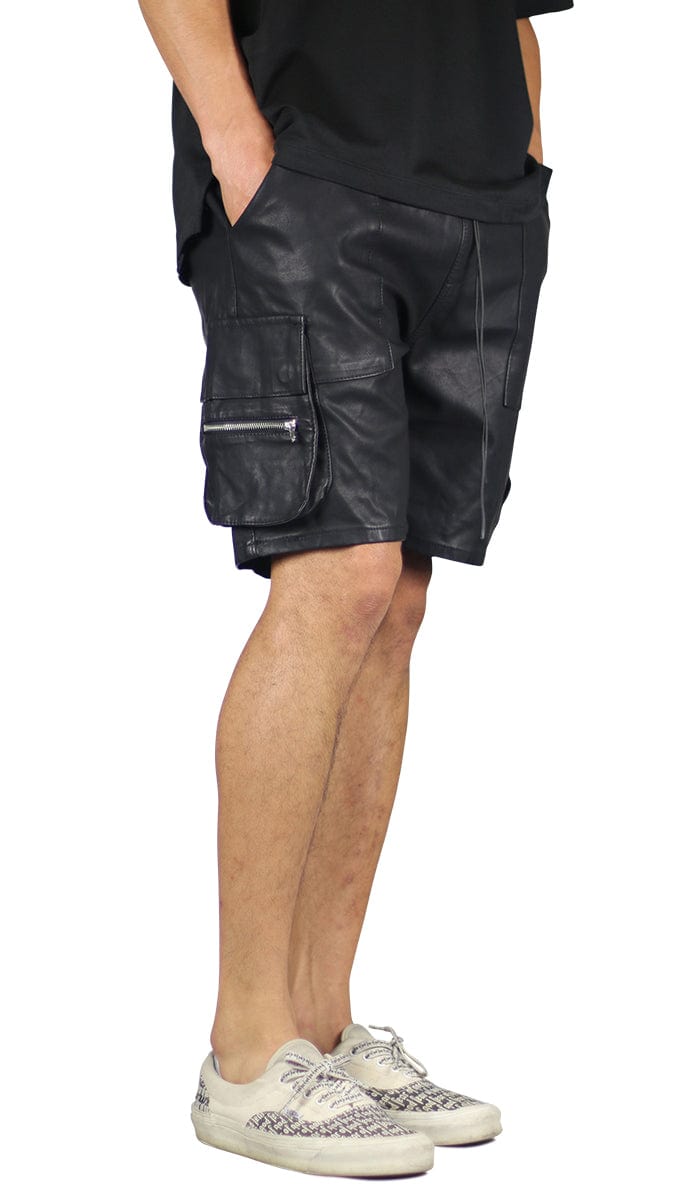 Leather Cargo Shorts - Image 8