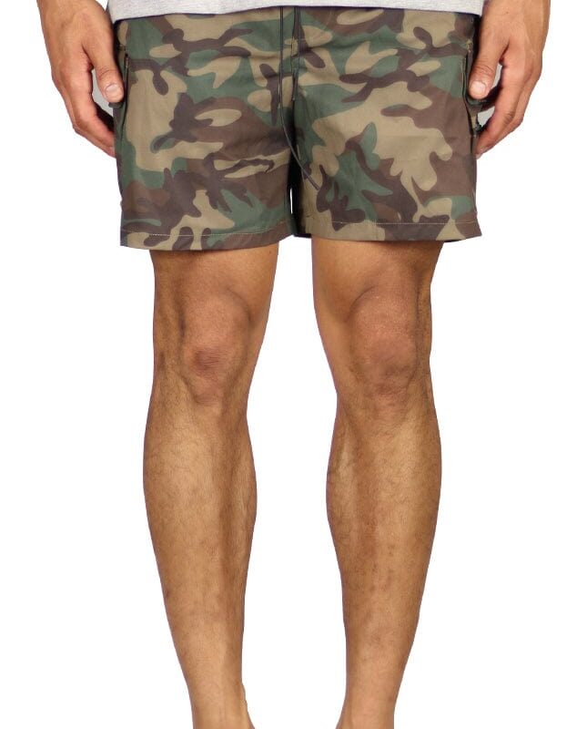 Camo Cool Nylon Cargo Shorts