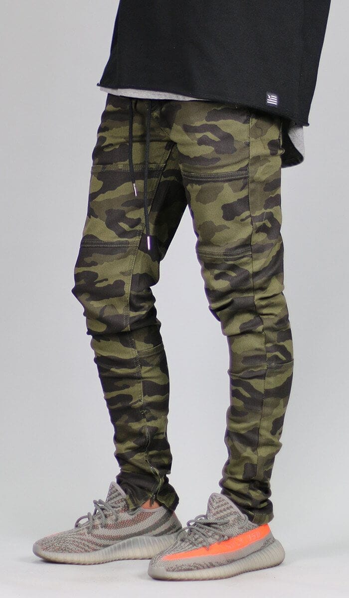 Olive Camo Zipper Pants - Image 6