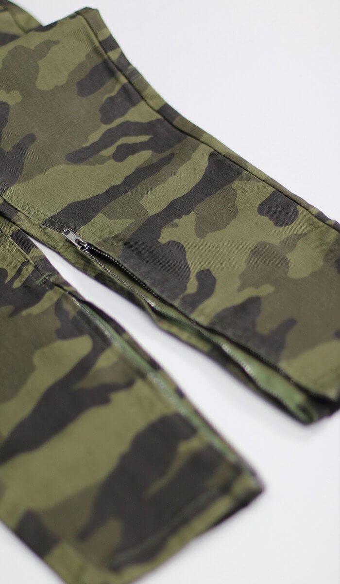 Olive Camo Zipper Pants - Image 8