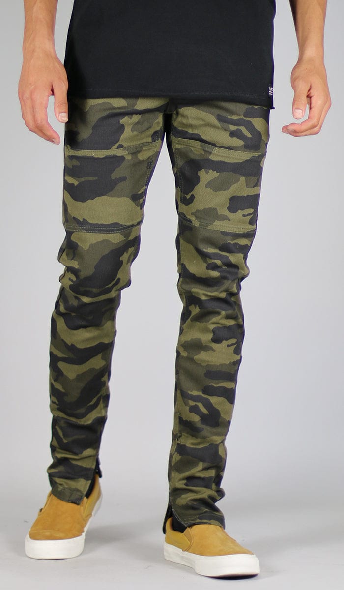 Olive Camo Zipper Pants - Image 4