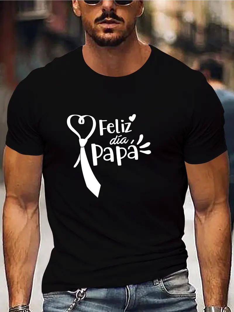 Feliz de Papa" Men'S White Athletic T-Shirt