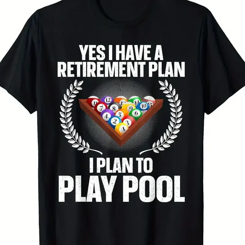 Men'S Billiards Player Printed T-Shirt